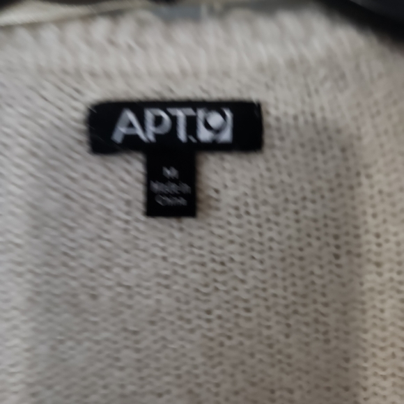 Apt 9 Wool Cotton Blend Ruffled Sweater Cardigan Size Medium - Picture 2 of 10